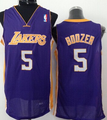 Los Angeles Lakers #5 Carlos Boozer Purple Swingman Jersey
