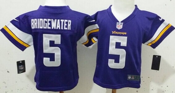 Nike Minnesota Vikings #5 Teddy Bridgewater 2013 Purple Toddlers Jersey