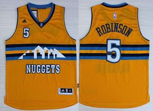 Denver Nuggets #5 Nate Robinson Revolution 30 Swingman 2014 New Yellow Jersey