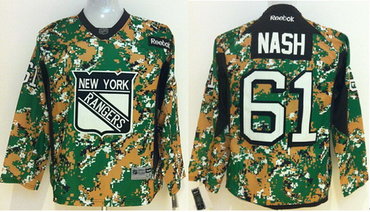 New York Rangers #61 Rick Nash 2014 Camo Kids Jersey
