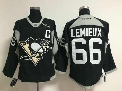 Pittsburgh Penguins #66 Mario Lemieux 2014 Training Black Jersey