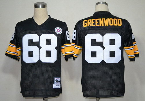 Pittsburgh Steelers #68 L.C. Greenwood Black Throwback Jersey