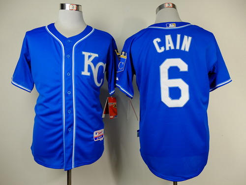 Kansas City Royals #6 Lorenzo Cain 2014 Blue Jersey