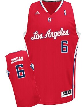 Los Angeles Clippers #6 DeAndre Jordan Red Swingman Jersey