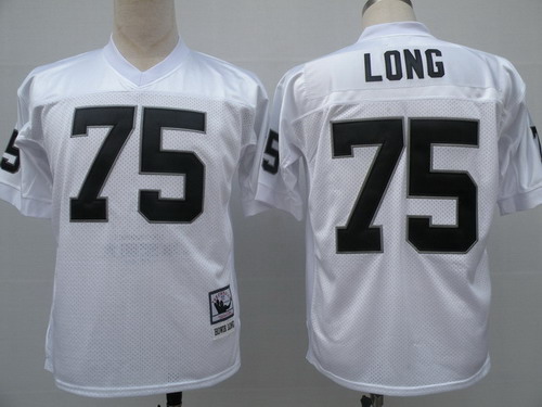Oakland Raiders #75 Howie Long White Throwback Jersey