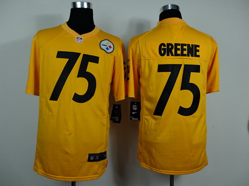 Nike Pittsburgh Steelers #75 Joe Greene Yellow Game Jersey
