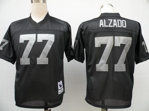 Oakland Raiders #77 Lyle Alzado Black Throwback Jersey