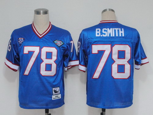 Buffalo Bills #78 Bruce Smith Blue Throwback Jersey