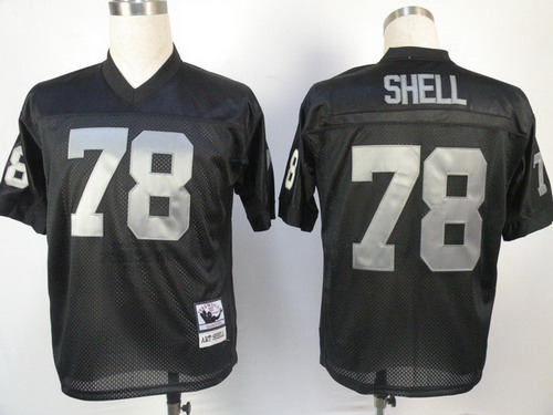Oakland Raiders #78 Art Shell Black Throwback Jersey