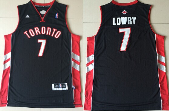 Toronto Raptors #7 Kyle Lowry Revolution 30 Swingman Black Jersey