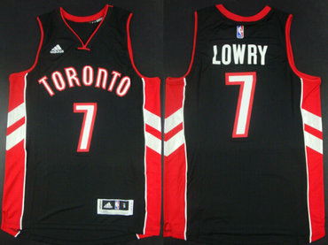 Toronto Raptors #7 Kyle Lowry Revolution 30 Swingman 2014 New Black Jersey