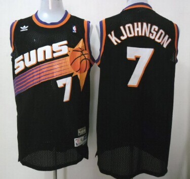 Phoenix Suns #7 Kevin Johnson Black Swingman Throwback Jersey