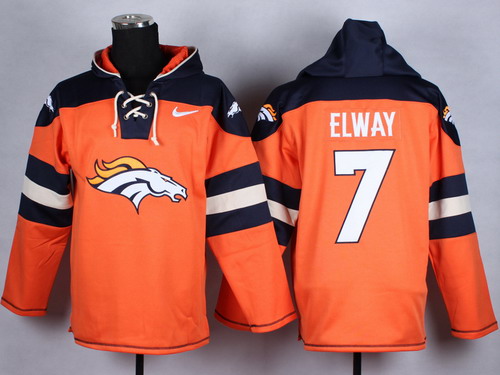 Nike Denver Broncos #7 John Elway 2014 Orange Hoodie