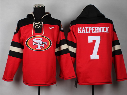 Nike San Francisco 49ers #7 Colin Kaepernick 2014 Red Hoodie