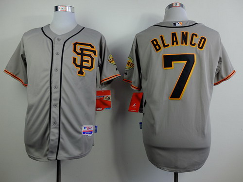 San Francisco Giants #7 Gregor Blanco Gray SF Edition Jersey