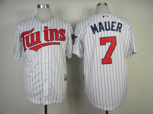 Minnesota Twins #7 Joe Mauer White Jersey