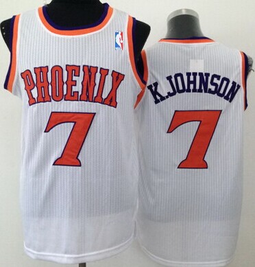 Phoenix Suns #7 Kevin Johnson White Swingman Jersey