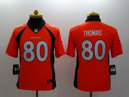 Nike Denver Broncos #80 Julius Thomas 2013 Orange Limited Kids Jersey