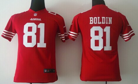 Nike San Francisco 49ers #81 Anquan Boldin Red Game Kids Jersey