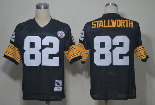 Pittsburgh Steelers #82 John Stallworth Black Throwback Jersey