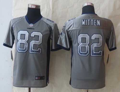 Nike Dallas Cowboys #82 Jason Witten Drift Fashion Gray Kids Jersey
