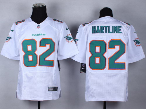 Nike Miami Dolphins #82 Brian Hartline 2013 White Elite Jersey
