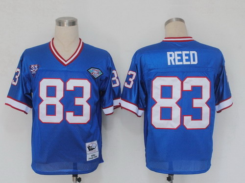 Buffalo Bills #83 Andre Reed Blue Throwback Jersey