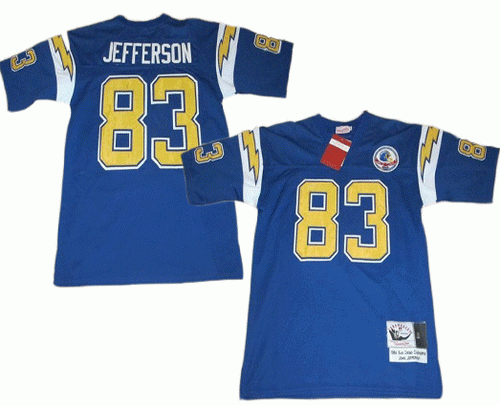 San Diego Chargers #83 John Jefferson Navy Blue Throwback Jersey