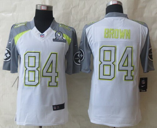 Nike Team Carter #84 Antonio Brown 2015 Pro Bowl White Elite Jersey