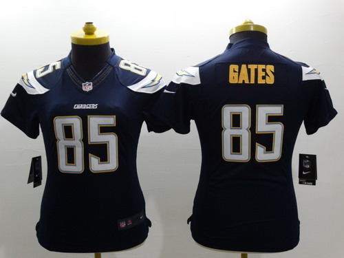 Nike San Diego Chargers #85 Antonio Gates 2013 Navy Blue Limited Womens Jersey