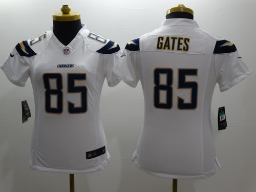 Nike San Diego Chargers #85 Antonio Gates 2013 White Limited Womens Jersey