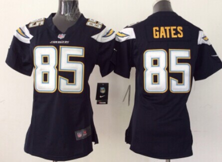 Nike San Diego Chargers #85 Antonio Gates 2013 Navy Blue Game Womens Jersey