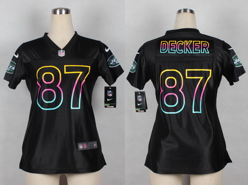 Nike New York Jets #87 Eric Decker Pro Line Black Fashion Womens Jersey