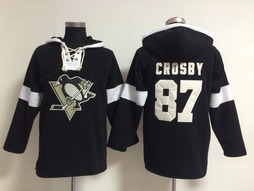 2014 Old Time Hockey Pittsburgh Penguins #87 Sidney Crosby Black Hoodie
