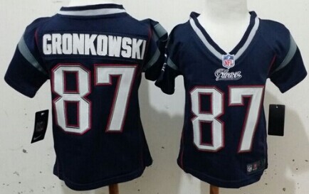Nike New England Patriots #87 Rob Gronkowski Blue Toddlers Jersey