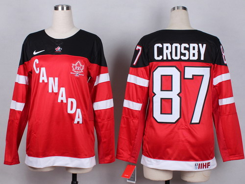 2014/15 Team Canada #87 Sidney Crosby Red 100TH Womens Jersey