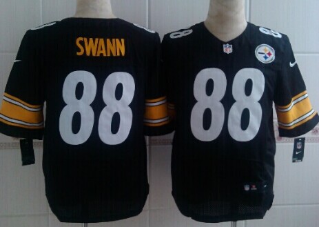 Nike Pittsburgh Steelers #88 Lynn Swann Black Elite Jersey
