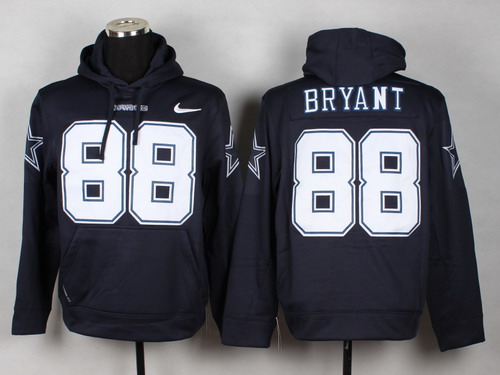 Nike Dallas Cowboys #88 Dez Bryant Blue Hoodie