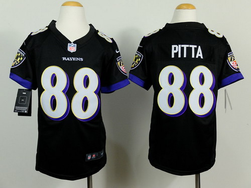 Nike Baltimore Ravens #88 Dennis Pitta 2013 Black Game Kids Jersey