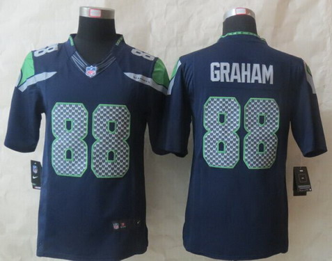 Nike Seattle Seahawks #88 Jimmy Graham Navy Blue Limited Jersey