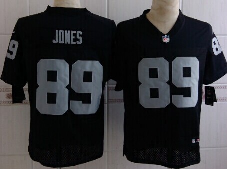 Nike Oakland Raiders #89 James Jones Black Elite Jersey