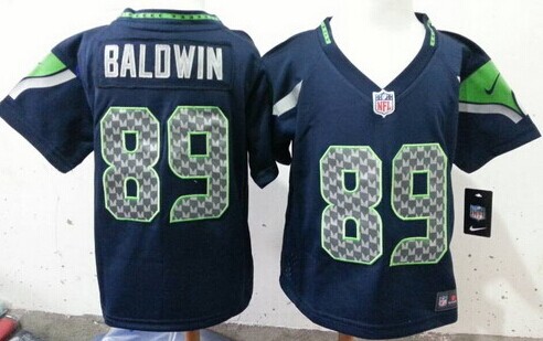 Nike Seattle Seahawks #89 Doug Baldwin Navy Blue Toddlers Jersey