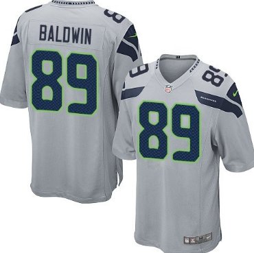 Nike Seattle Seahawks #89 Doug Baldwin Gray Game Kids Jersey