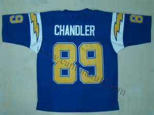San Diego Chargers #89 Wes Chandler Navy Blue Throwback Jersey