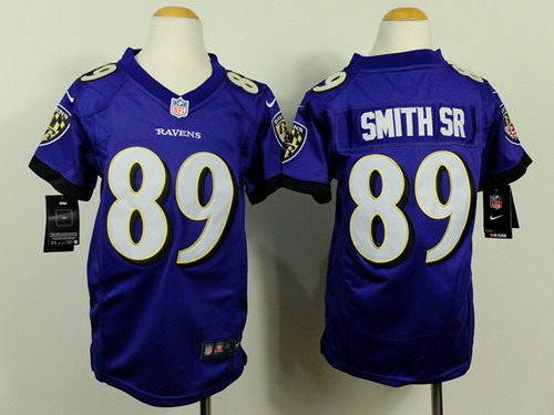 Nike Baltimore Ravens #89 Steve Smith Sr 2013 Purple Game Kids Jersey