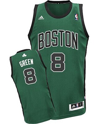 Boston Celtics #8 Jeff Green Green With Black Swingman Jersey