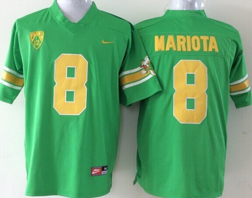 Oregon Ducks #8 Marcus Mariota 1994 Green Throwback 20TH Jersey