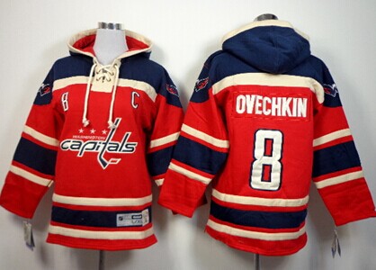 Old Time Hockey Washington Capitals #8 Alex Ovechkin Red Kids Hoodie