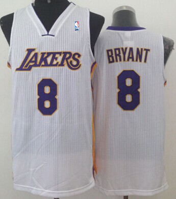 Los Angeles Lakers #8 Kobe Bryant White Swingman Jersey