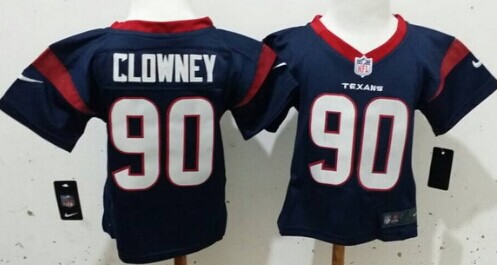 Nike Houston Texans #90 Jadeveon Clowney Blue Toddlers Jersey